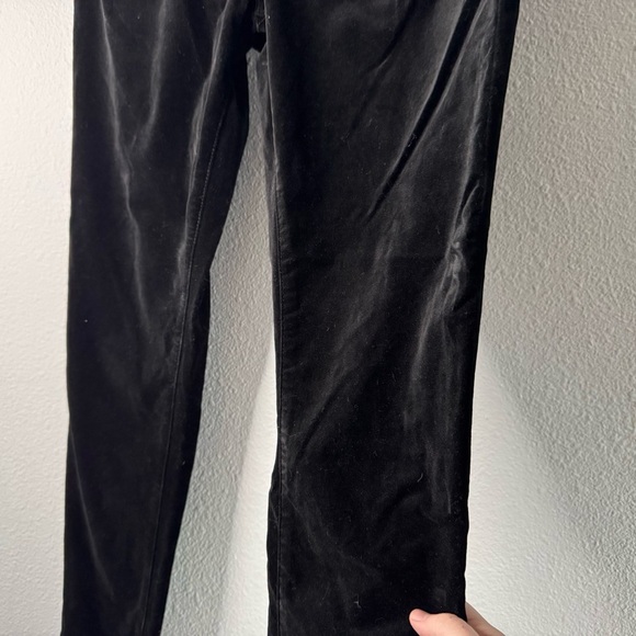 Sundance Velveteen Jeans Black Size 6 Stretch Velvet Quiet Luxury Academia Mod - Picture 6 of 16